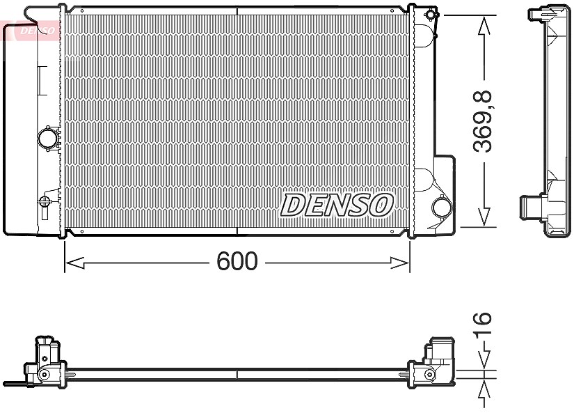 Denso Kühler, Motorkühlung [Hersteller-Nr. DRM50126] für Toyota