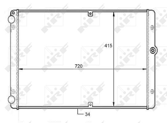 Nrf Kühler, Motorkühlung [Hersteller-Nr. 59088] für VW