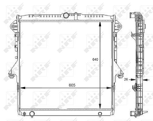 Nrf Kühler, Motorkühlung [Hersteller-Nr. 59074] für Ford
