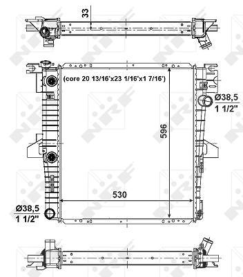Nrf Kühler, Motorkühlung [Hersteller-Nr. 56034] für Ford Usa
