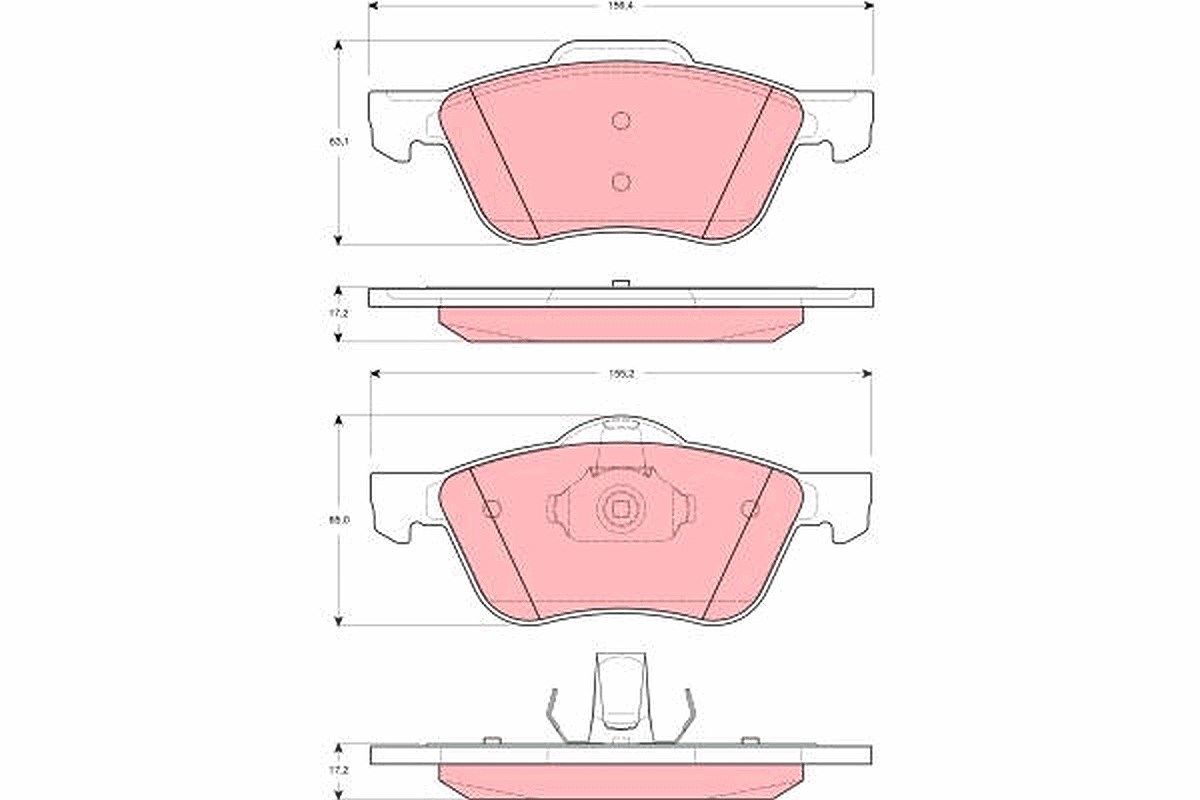 Trw Bremsbelagsatz, Scheibenbremse [Hersteller-Nr. GDB3272] für Nissan