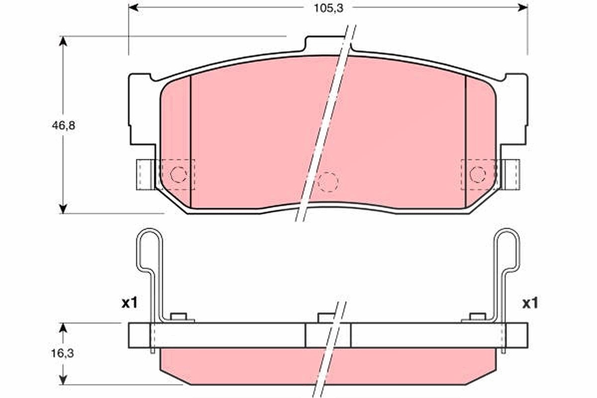 Trw Bremsbelagsatz, Scheibenbremse [Hersteller-Nr. GDB3181] für Infiniti, Nissan