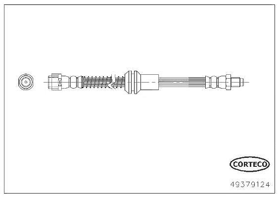 Corteco Bremsschlauch ERSTAUSRÜSTERQUALITÄT [Hersteller-Nr. 49379124] für Mercedes-Benz