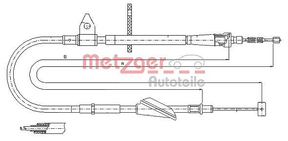 Metzger Autoteile Seilzug, Feststellbremse [Hersteller-Nr. 11.5743] für Opel, Suzuki