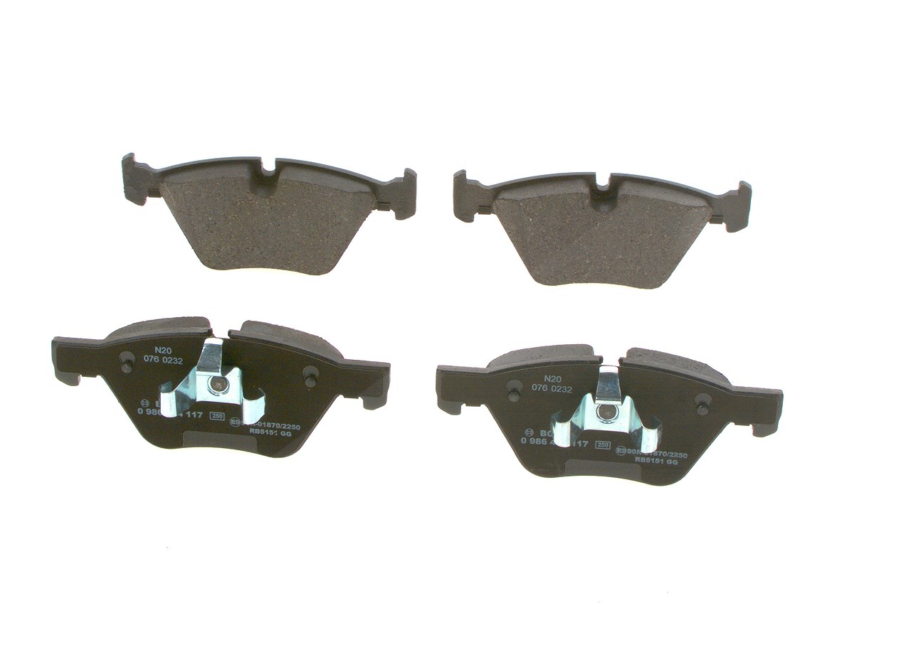 Bosch Bremsbelagsatz, Scheibenbremse [Hersteller-Nr. 0986494117] für BMW