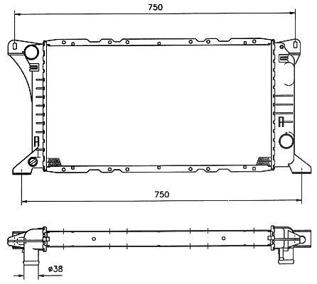 Nrf Kühler, 600 x 324 mm [Hersteller-Nr. 506212] für Ford