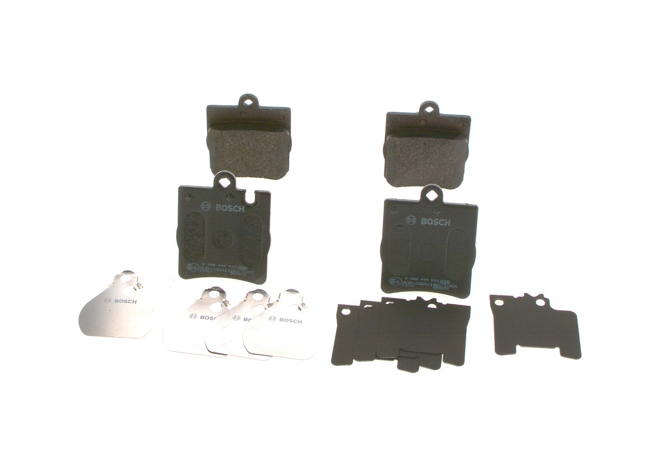 Bosch Bremsbelagsatz, Scheibenbremse [Hersteller-Nr. 0986494022] für Audi, Mercedes-Benz