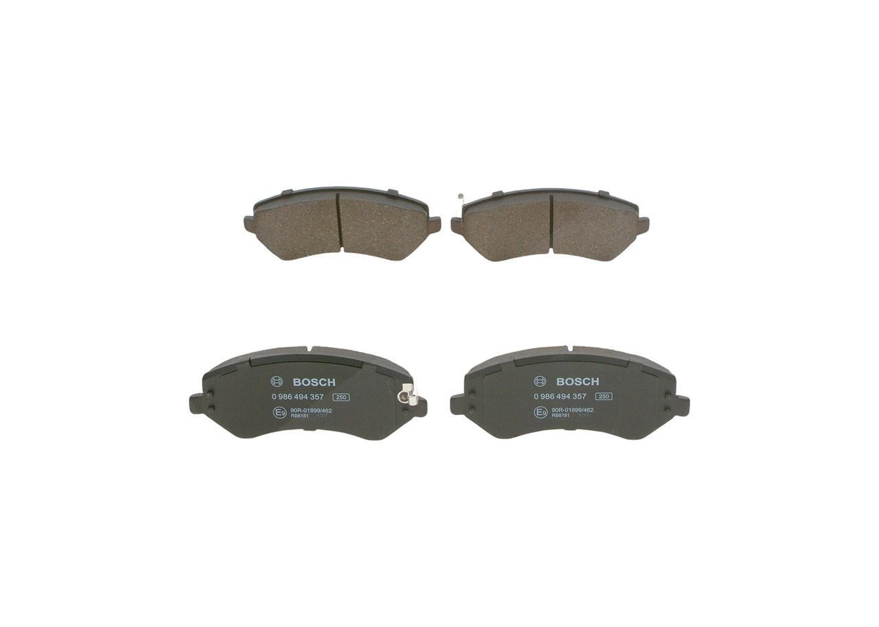 Bosch Bremsbelagsatz, Scheibenbremse [Hersteller-Nr. 0986494357] für Jeep, Chrysler, Dodge