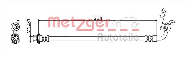 Metzger Autoteile Bremsschlauch [Hersteller-Nr. 4111719] für Toyota