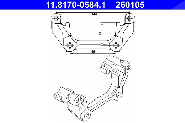 Ate Halter, Bremssattel [Hersteller-Nr. 11.8170-0584.1] für Mini
