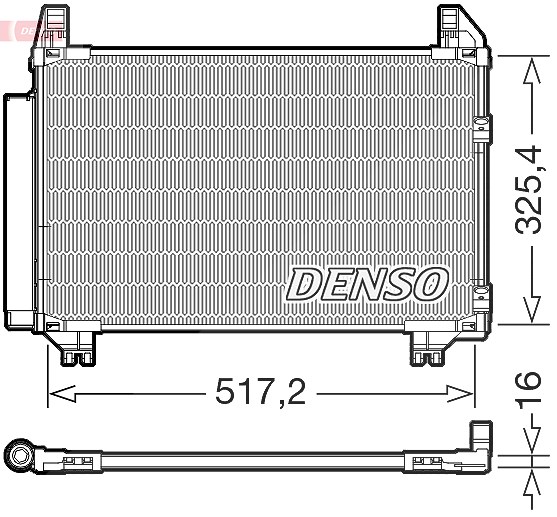 Denso Kondensator, Klimaanlage [Hersteller-Nr. DCN50101] für Toyota