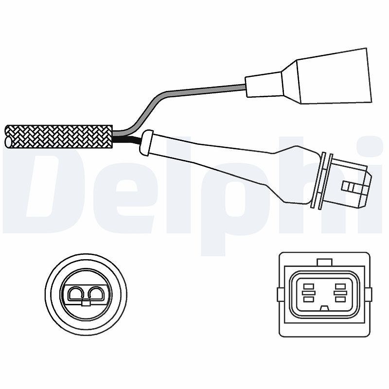 Delphi Lambdasonde [Hersteller-Nr. ES11000-12B1] für VW, Audi, Peugeot, Dodge, Yugo, Renault, Chrysler, Zastava, Alpine