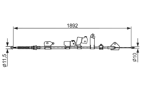 Bosch Seilzug, Feststellbremse [Hersteller-Nr. 1987482439] für Toyota