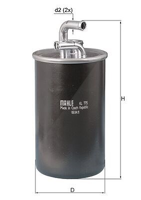 Mahle Kraftstofffilter [Hersteller-Nr. KL775] für Jeep, Dodge, Chrysler