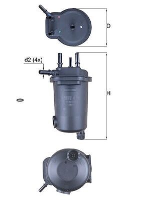 Mahle Kraftstofffilter [Hersteller-Nr. KL632D] für Nissan, Suzuki, Renault