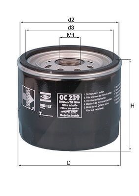 Mahle Ölfilter [Hersteller-Nr. OC239] für Mazda, Renault, Ford, Kia