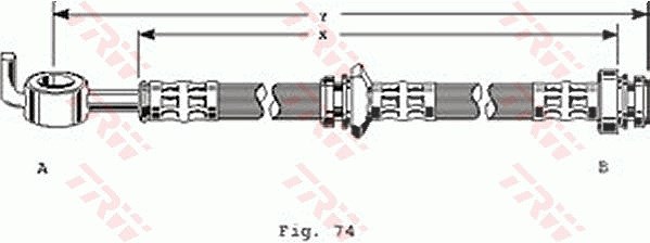 Trw Bremsschlauch Vorderachse [Hersteller-Nr. PHD163] für Opel, Vauxhall, Isuzu