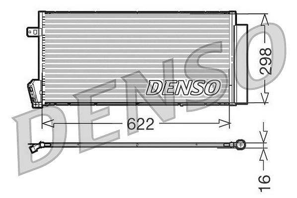 Denso Kondensator, Klimaanlage [Hersteller-Nr. DCN09018] für Fiat