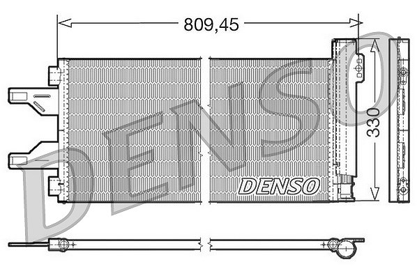 Denso Kondensator, Klimaanlage [Hersteller-Nr. DCN07050] für Peugeot, Fiat, Citroën