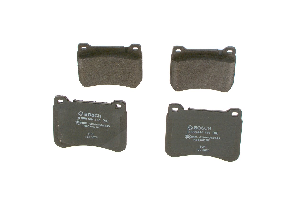 Bosch Bremsbelagsatz, Scheibenbremse [Hersteller-Nr. 0986494166] für Mercedes-Benz