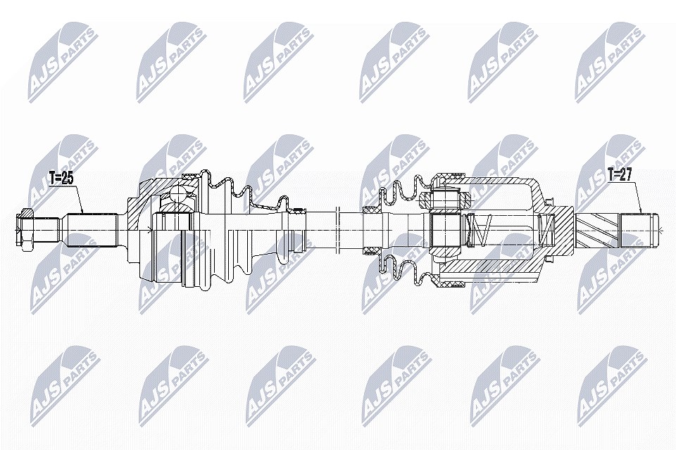 Nty Antriebswelle [Hersteller-Nr. NPW-RE-066] für Dacia, VW, Renault