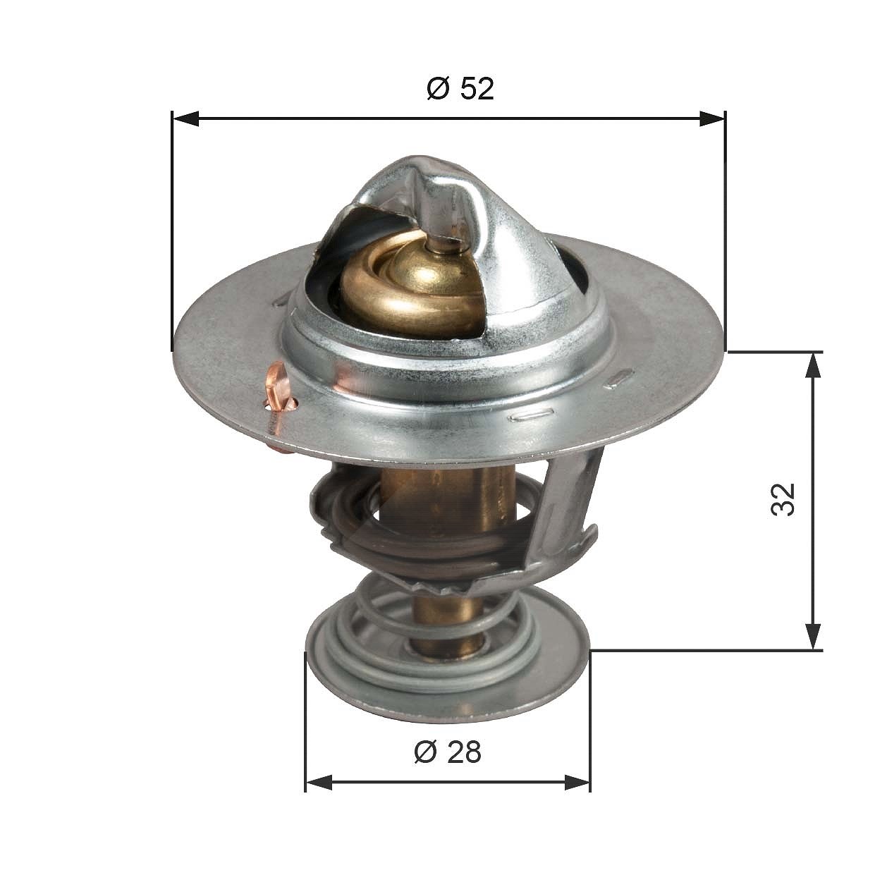 Gates Thermostat, Kühlmittel [Hersteller-Nr. TH50292G1] für Ford