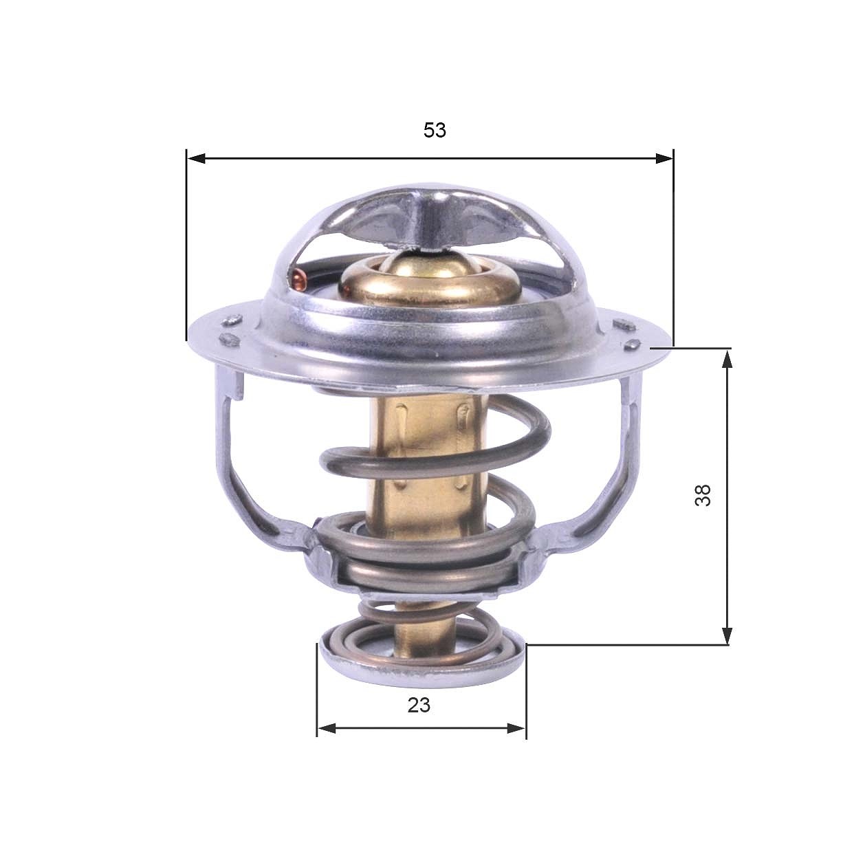 Gates Thermostat, Kühlmittel [Hersteller-Nr. TH42895G1] für Skoda, Audi, VW, Seat