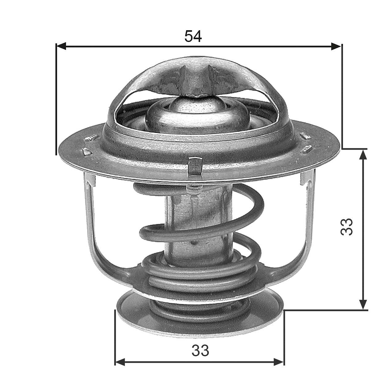 Gates Thermostat, Kühlmittel [Hersteller-Nr. TH30888G1] für Kia, Mazda, Asia Motors, Hyundai