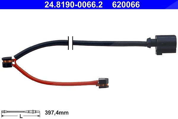Ate Warnkontakt, Bremsbelagverschleiß [Hersteller-Nr. 24.8190-0066.2] für Porsche