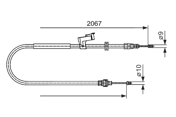 Bosch Seilzug, Feststellbremse [Hersteller-Nr. 1987482134] für Ford