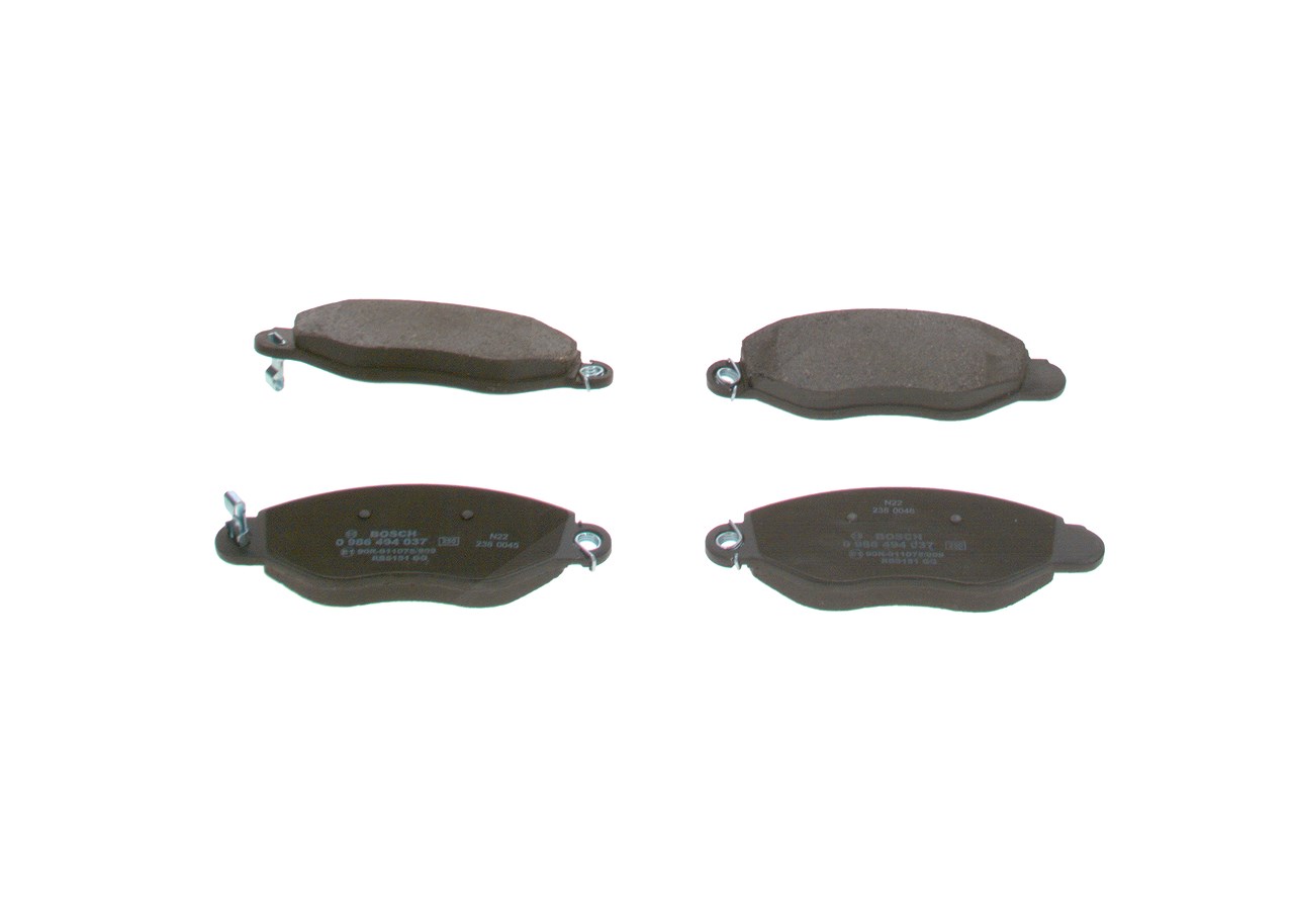 Bosch Bremsbelagsatz, Scheibenbremse [Hersteller-Nr. 0986494037] für Ford
