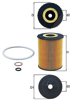 Mahle Ölfilter [Hersteller-Nr. OX636D] für Morgan, Alpina, Wiesmann, BMW, Rolls-royce