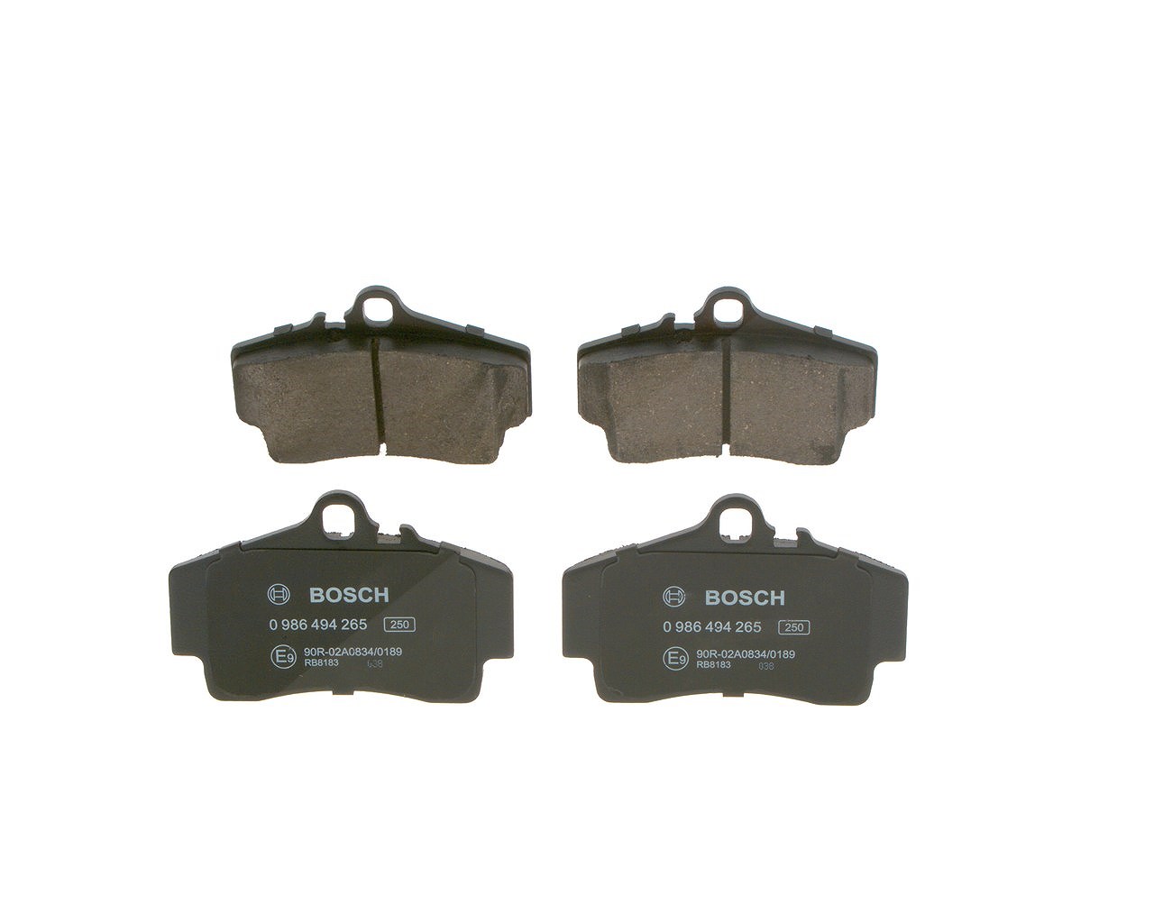 Bosch Bremsbelagsatz, Scheibenbremse [Hersteller-Nr. 0986494265] für Porsche