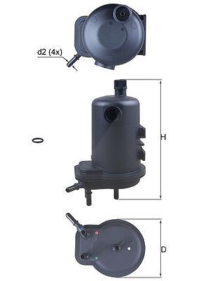 Mahle Kraftstofffilter [Hersteller-Nr. KL633D] für Nissan, Renault