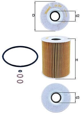 Mahle Ölfilter [Hersteller-Nr. OX254D3] für BMW