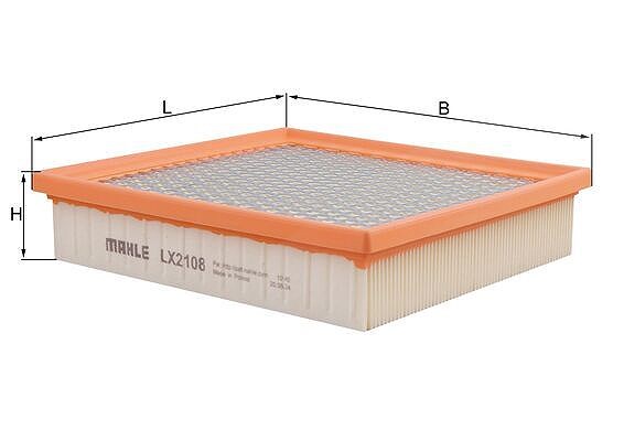 Mahle Luftfilter [Hersteller-Nr. LX2108] für Chrysler, Lancia, Jeep