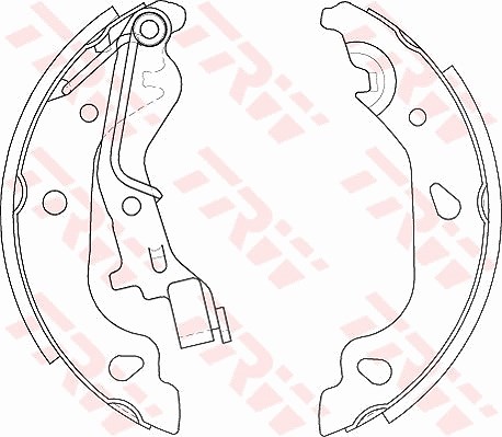Trw Bremsbackensatz Trommelbremse [Hersteller-Nr. GS8687] für Fiat