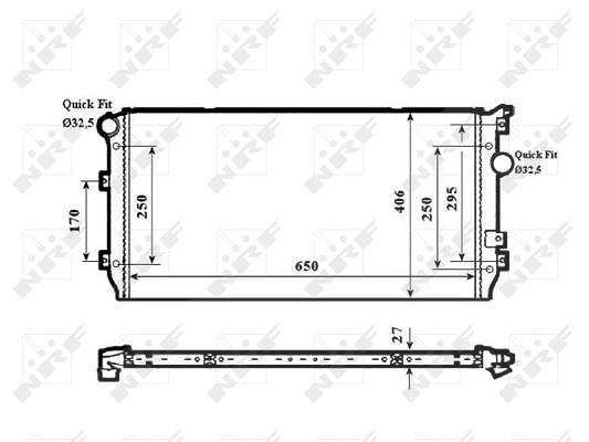 Nrf Kühler, Motorkühlung [Hersteller-Nr. 58339] für VW, Seat