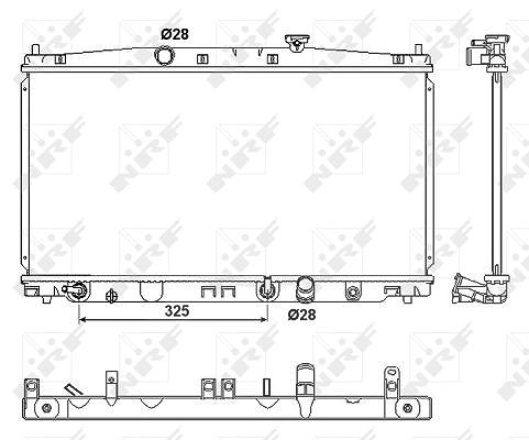 Nrf Kühler, Motorkühlung [Hersteller-Nr. 53094] für Honda