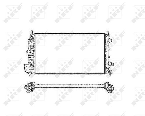 Nrf Kühler, Motorkühlung [Hersteller-Nr. 58205] für Vauxhall, Saab, Opel, Fiat