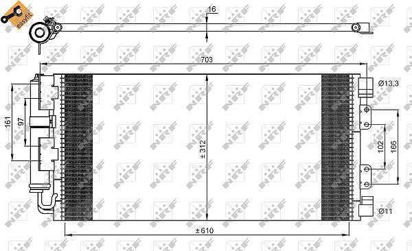 Nrf Kondensator, Klimaanlage [Hersteller-Nr. 35548] für Land Rover