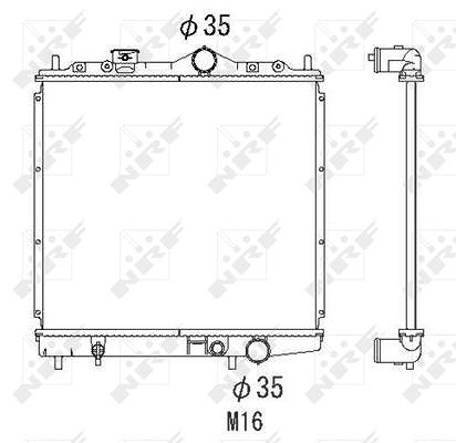 Nrf Kühler, Motorkühlung [Hersteller-Nr. 506557] für Mitsubishi