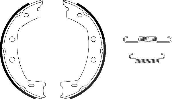 Hella Bremsbackensatz, Feststellbremse [Hersteller-Nr. 8DA355050-801] für Land Rover