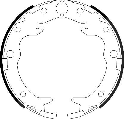 Hella Bremsbackensatz, Feststellbremse [Hersteller-Nr. 8DA355050-621] für Honda, Acura