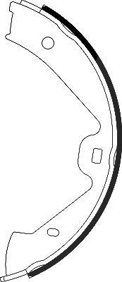 Hella Bremsbackensatz, Feststellbremse [Hersteller-Nr. 8DA355050-221] für VW, Porsche