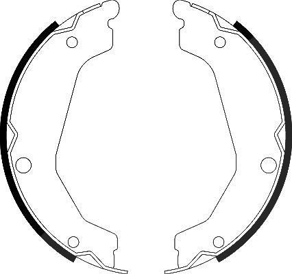 Hella Bremsbackensatz, Feststellbremse [Hersteller-Nr. 8DA355050-051] für Hyundai