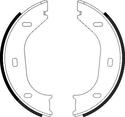 Hella Bremsbackensatz, Feststellbremse [Hersteller-Nr. 8DA355050-011] für BMW