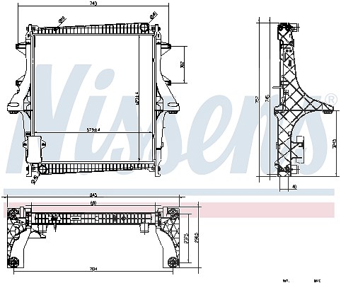 Nissens Kühler, Motorkühlung [Hersteller-Nr. 637875] für Renault, Renault Trucks
