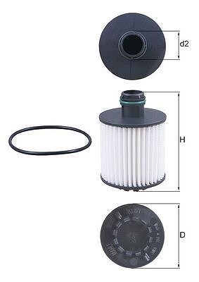 Mahle Ölfilter [Hersteller-Nr. OX1171D] für Alfa Romeo, Fiat, Vauxhall, Opel