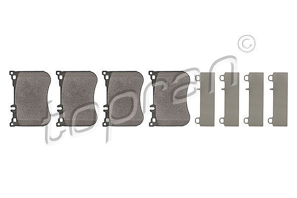 Topran Bremsbelagsatz, Scheibenbremse [Hersteller-Nr. 409689] für Mercedes-Benz